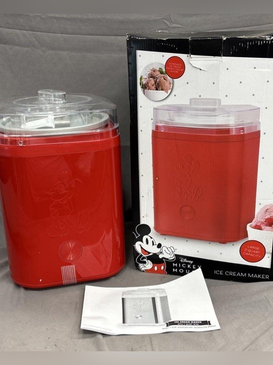 Disney Other - Disney Mickey Mouse Red 2 Quart Ice Cream Maker
